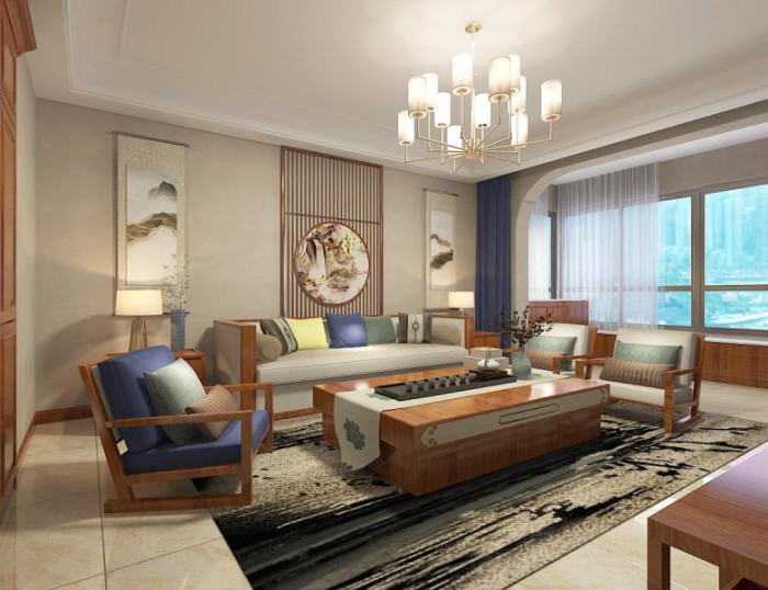 鹿鳴小區(qū)140平米中式風(fēng)格裝飾設(shè)計案例